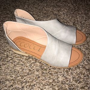 New Gray Cut Out Shoe Sandal